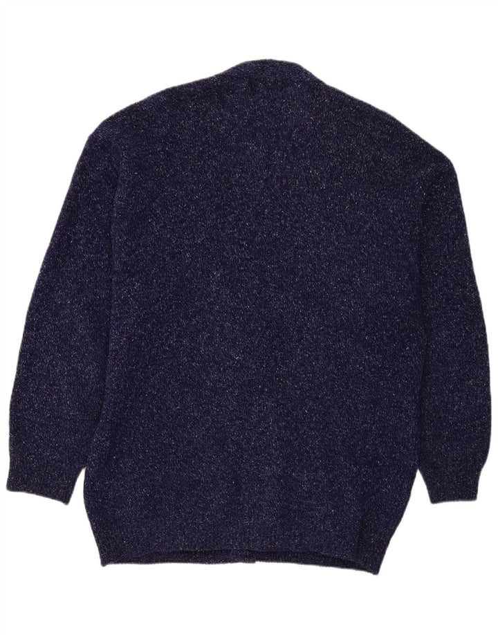 J. C. Twidd Herre Cardigan Sweater 2XL Blå Argyle/Diamond Wool Classic