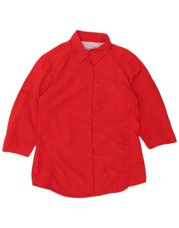 Columbia Chemise à manches 3/4 pour femme UK 18 XL Rouge Nylon