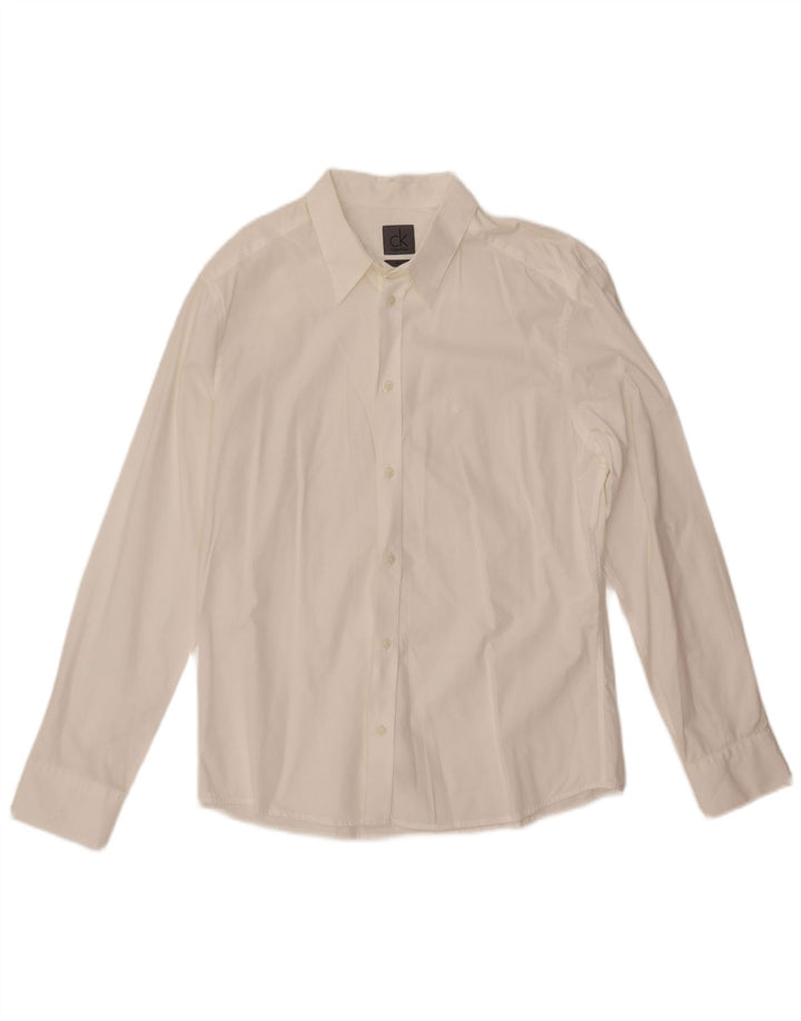 CALVIN KLEIN Herre Slim Fit skjorte XL Hvid