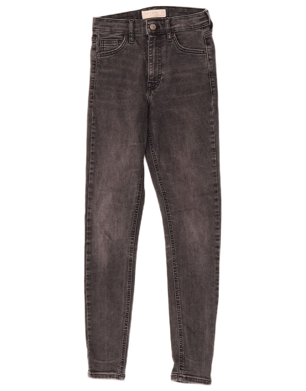Topshop Damen Jamie Skinny Jeans W25 L27 Graue Baumwolle