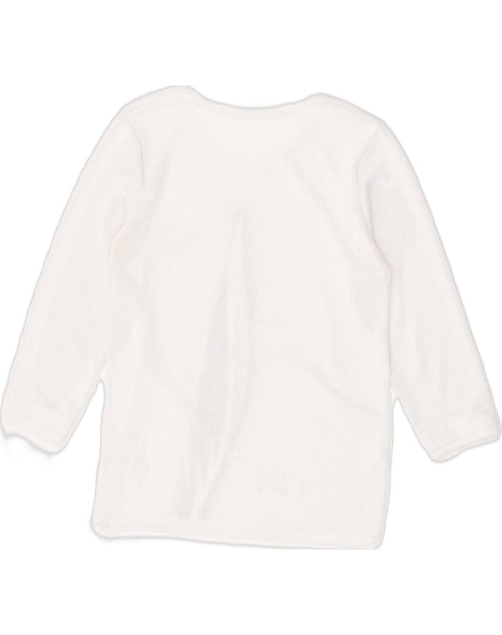 VINTAGE Womens Crew Neck Jumper Sweater UK 14 Medium Off White Acrylic | Vintage Vintage | Thrift | Second-Hand Vintage | Used Clothing | Messina Hembry 