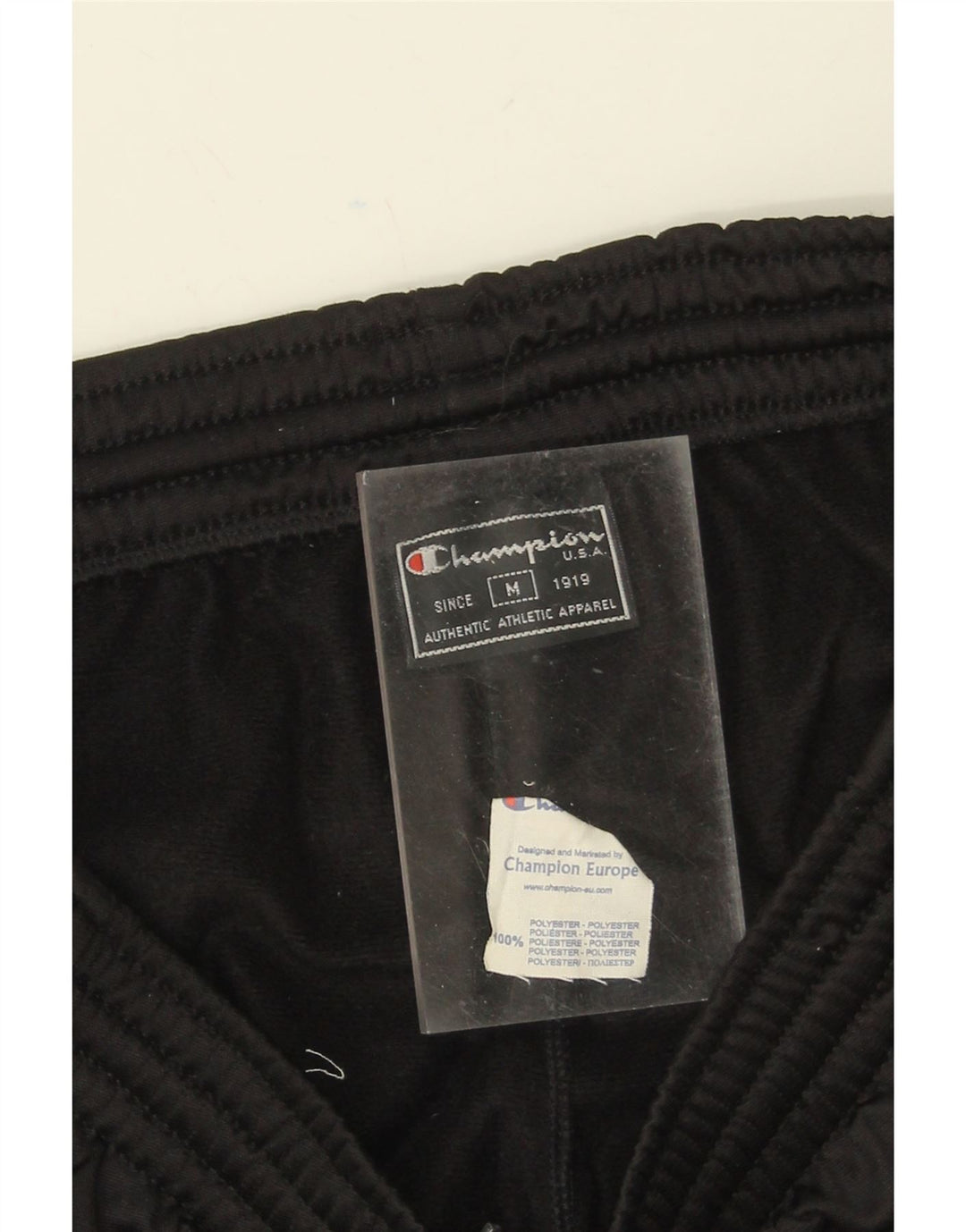 CHAMPION Mens Tracksuit Trousers Medium  Black Polyester