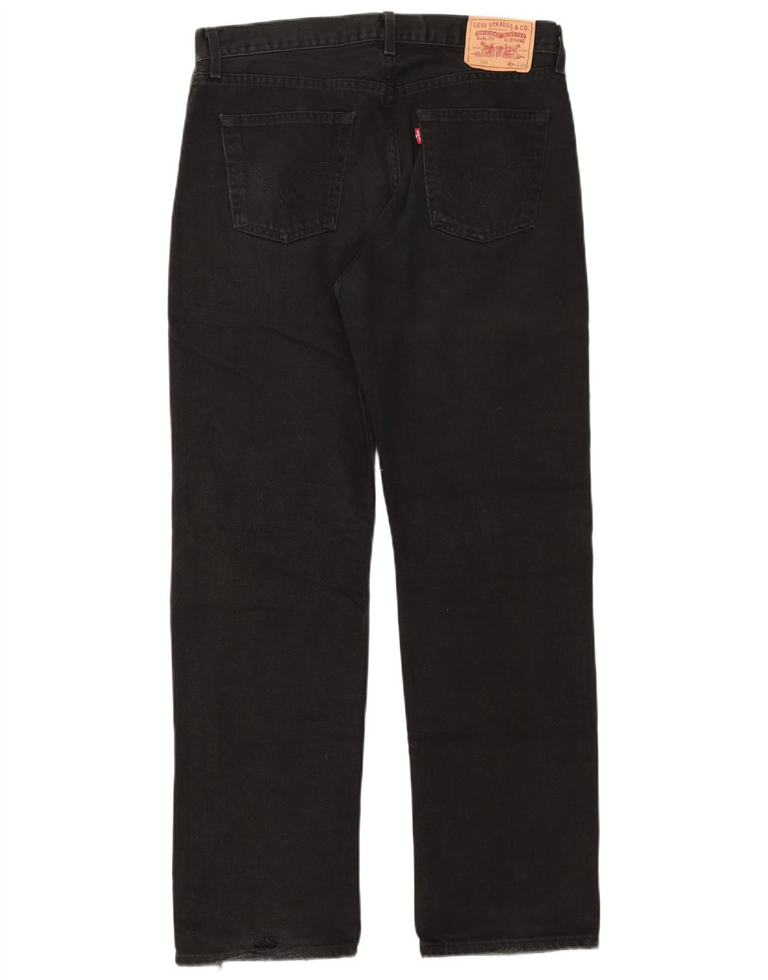 Levi's Mens 751 Straight Jeans W34 L32 Black Cotton