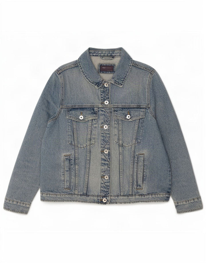 Marks & Spencer Chaqueta vaquera para mujer UK 46 Grande Algodón azul