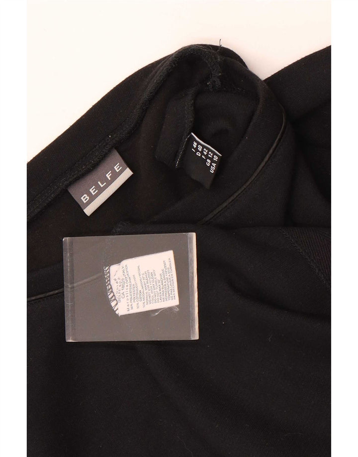 Top da donna Belfe a maniche lunghe UK 12 medio nero poliestere