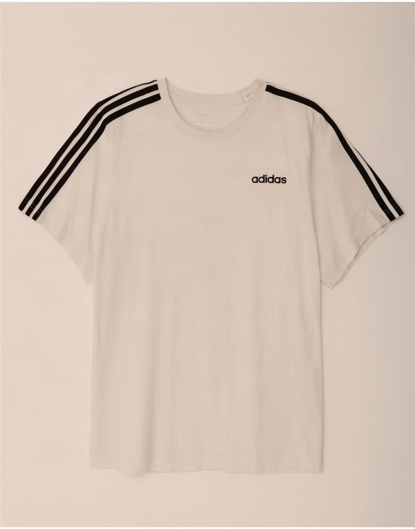 Adidas T-Shirt Homme Blanc Moyen Coton