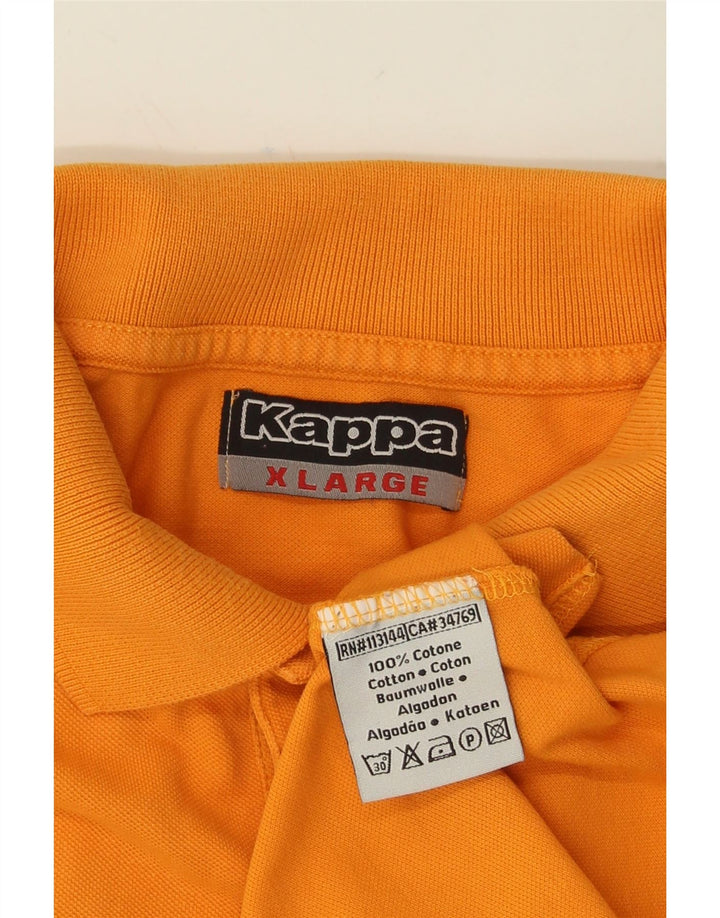 KAPPA Mens Polo Shirt XL Orange Cotton Vintage Kappa and Second-Hand Kappa from Messina Hembry 