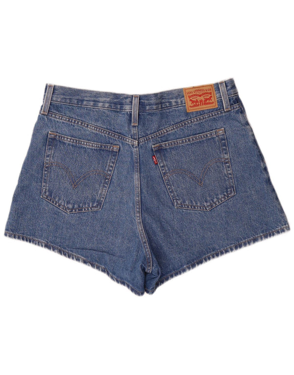 Женские джинсовые шорты Levi's Mom с высокой талией W32, большие синие, хлопковые
