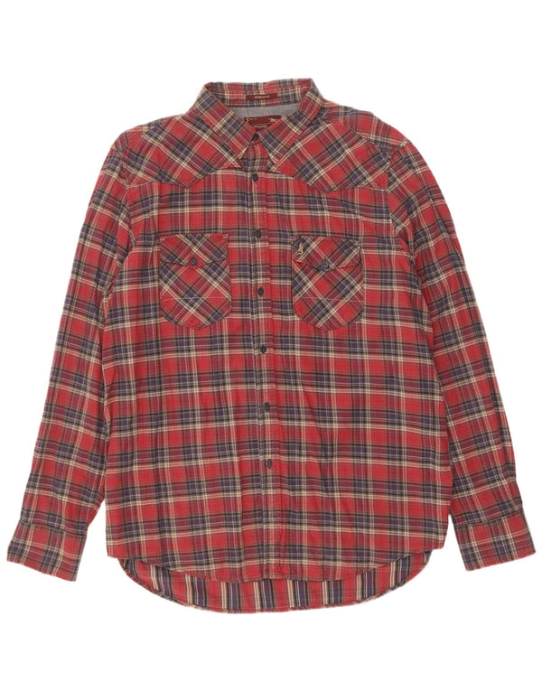 Marlboro Classics Herre Regular Fit Flanellskjorte 3XL rød ternet