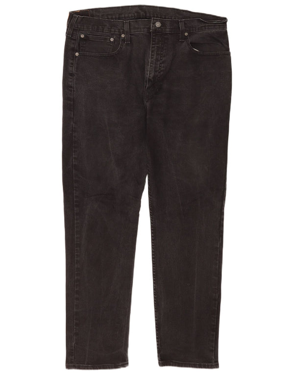 Levi's Mens 502 Tapered Jeans W38 L32 Black Cotton