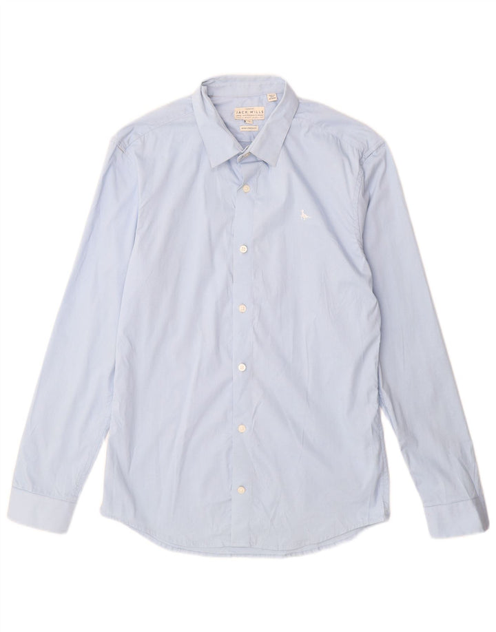 JACK WILLS Mens Skinny Fit Shirt Medium Blue Cotton
