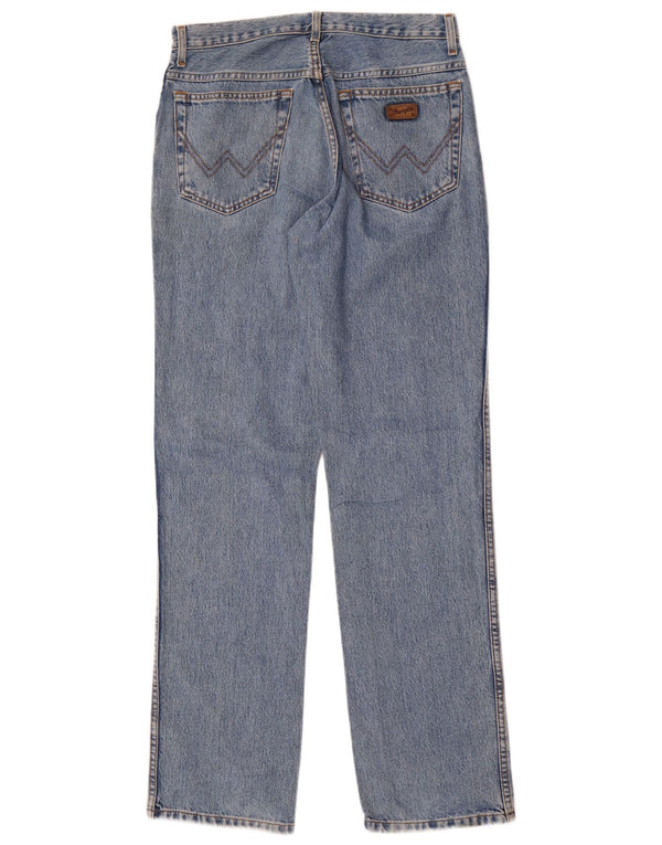 Wrangler Dame Texas Højtaljede Lige Jeans W32 L34 Blå Bomuld