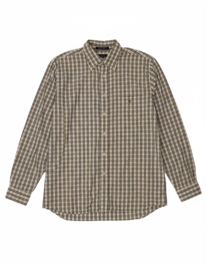 GANT Mens Shirt Medium White Check Cotton