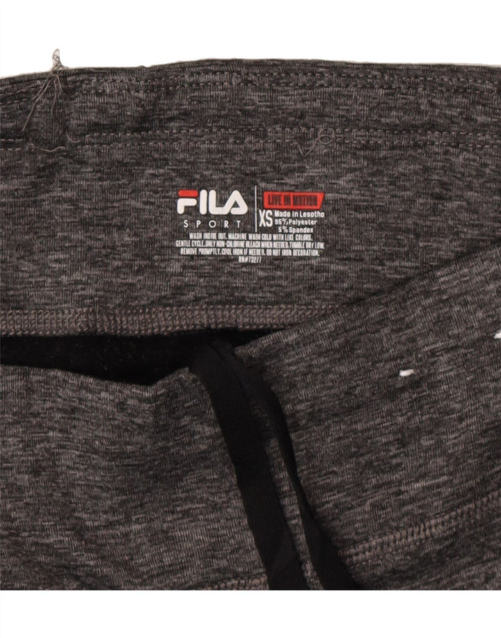 FILA Womens Tracksuit Trousers UK 6 XS Grey Flecked Polyester Vintage Fila and Second-Hand Fila from Messina Hembry 