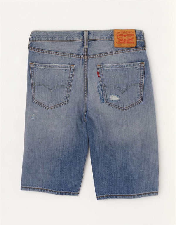 Levi's Mens 508 Distressed Denim Shorts W33 Medum Blue Cotton