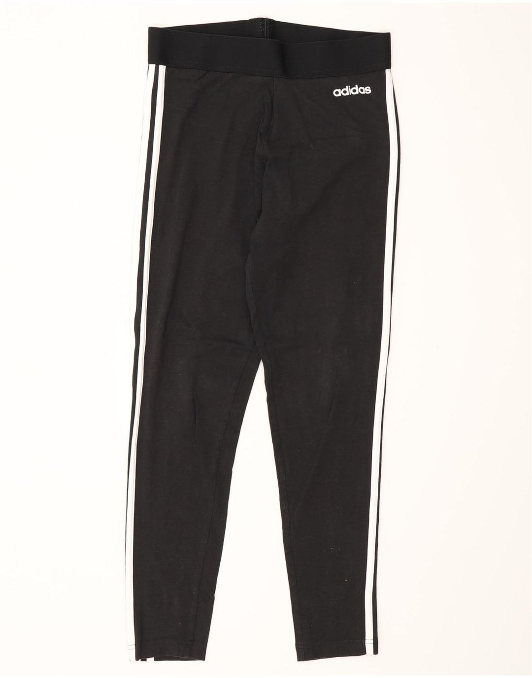 Adidas Womens Leggings UK 12/14 Medium Black Cotton