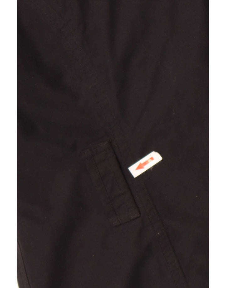 Barbour Womens Hooded Rain Jacket UK 14 Large Black Cotton