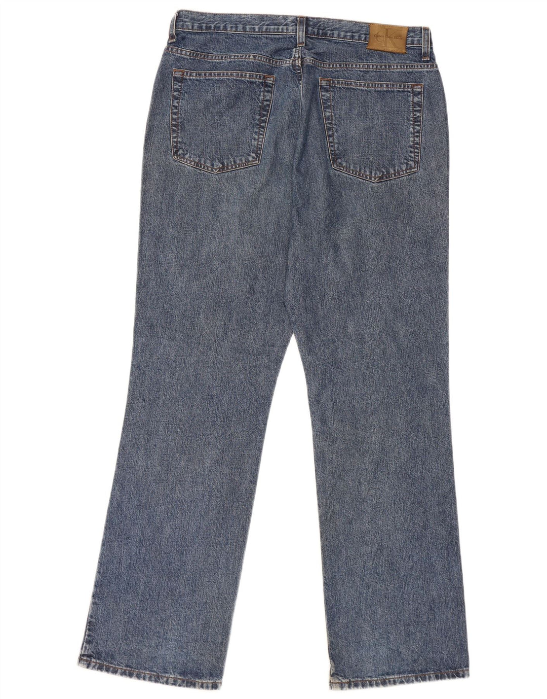 Calvin Klein Mens Straight Jeans W34 L31 Blue Cotton
