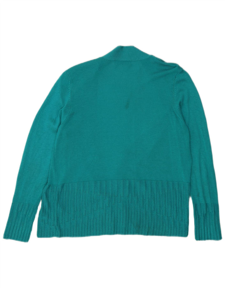 Marks & Spencer Womens Per Una Open Cardigan Sweater UK 14 Large Turquoise
