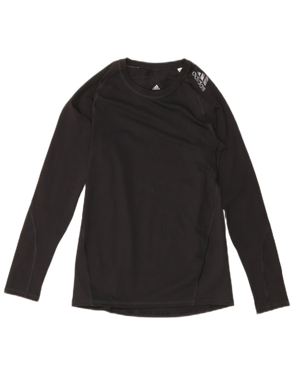 Adidas Boys Climacool Top Long Sleeve 13-14 Years Black Polyester