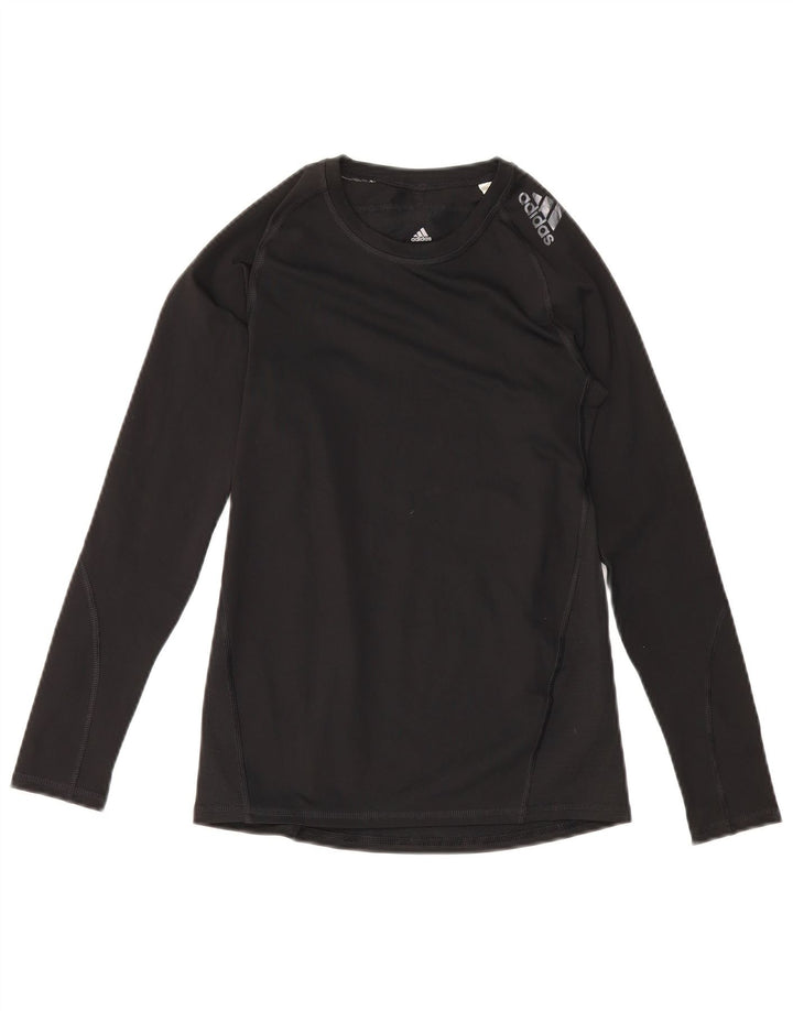 Adidas Boys Climacool Top Long Sleeve 13-14 Years Black Polyester
