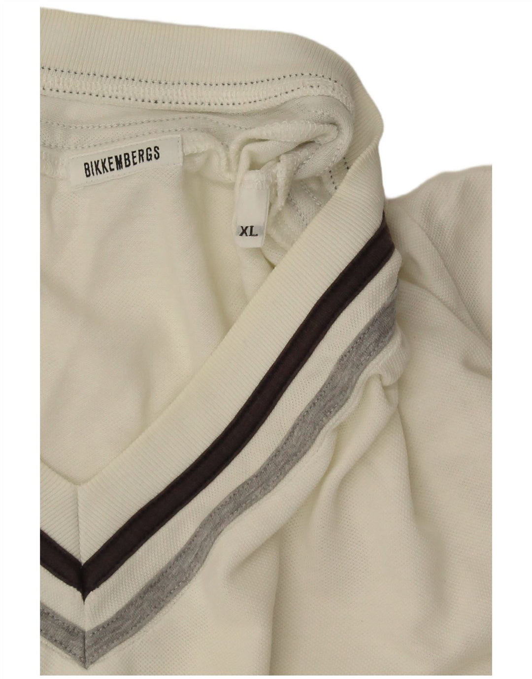 Bikkembergs Mens T-Shirt Top XL White Striped