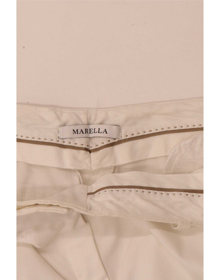 Pantaloni corti dritti da donna Marella W28 L26 bianchi