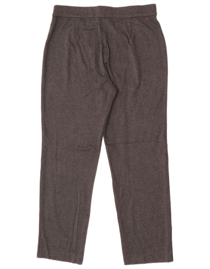 Marks & Spencer Pantalon Femme UK 14 Large W32 L28 Gris Pied-de-Poule