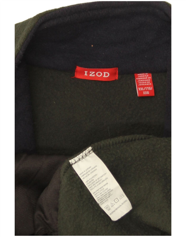 IZOD Herre Fleece Gilet UK 44 2XL Khaki Polyester