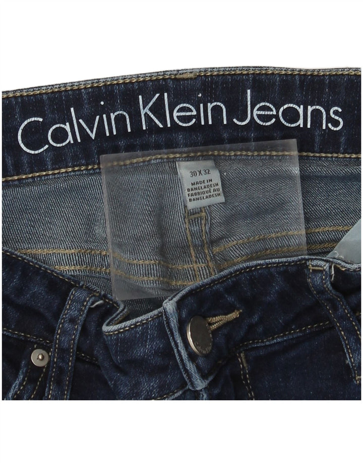 Calvin Klein Damen Straight Jeans W30 L32 Marineblau