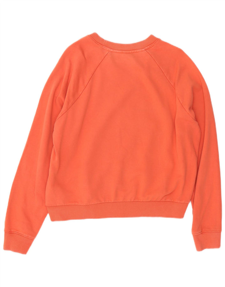 VANS Womens Graphic Sweatshirt Jumper UK 14 Medium Orange Cotton
