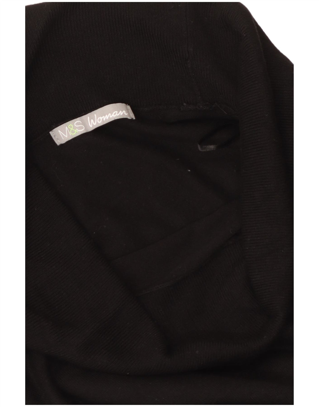 MARKS & SPENCER Womens Roll Neck Jumper Sweater UK 12 Medium Black