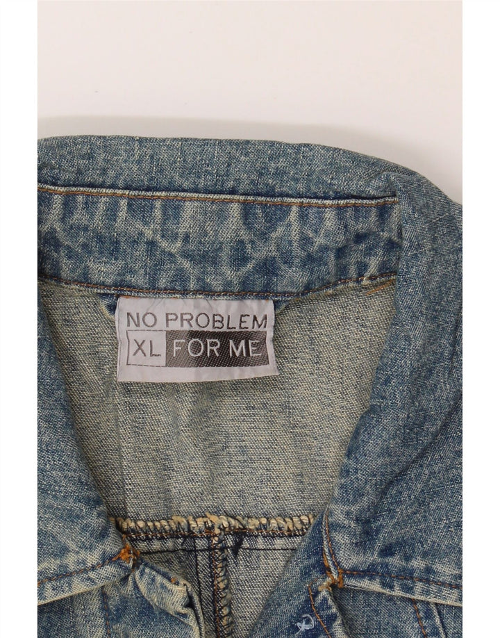 VINTAGE Womens Denim Jacket UK 18 XL Blue Vintage Vintage and Second-Hand Vintage from Messina Hembry 