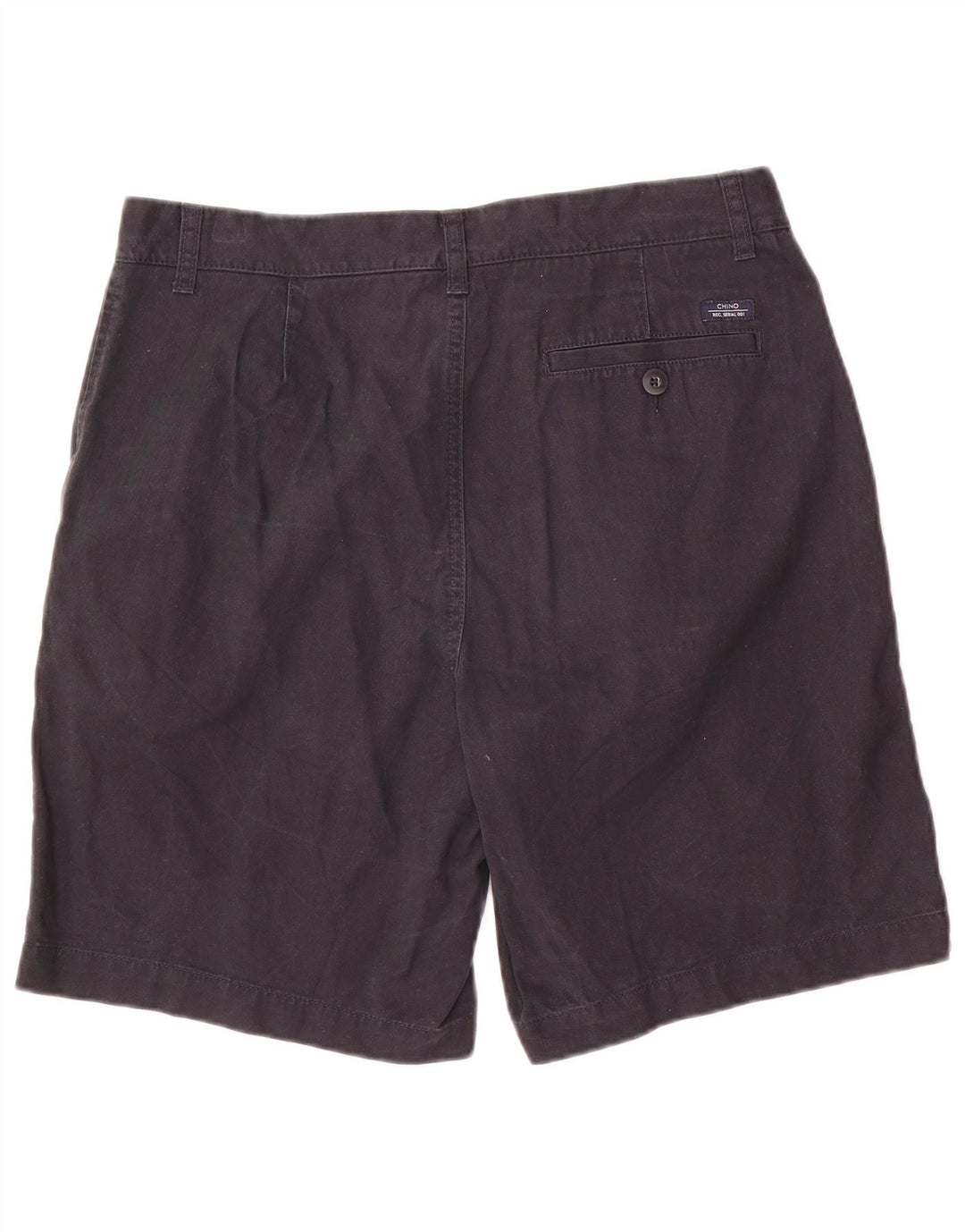 Marks & Spencer Mens Chino Shorts W34 Large Navy Blue Cotton