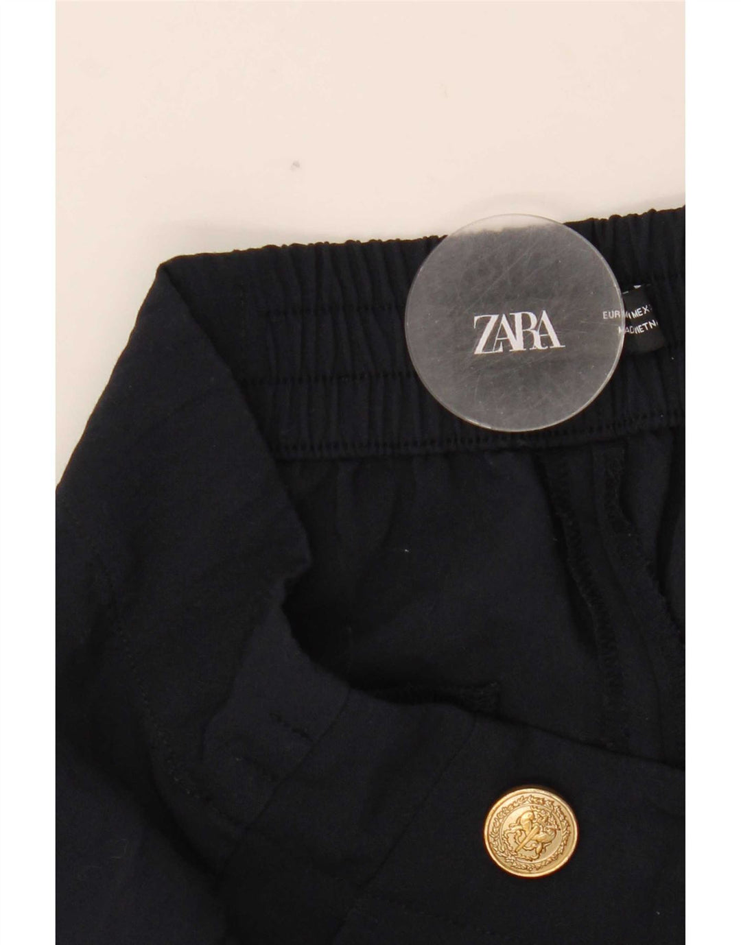 Zara Womens Tapered Chino Trousers Medium W28 L26 Navy Blue Polyester