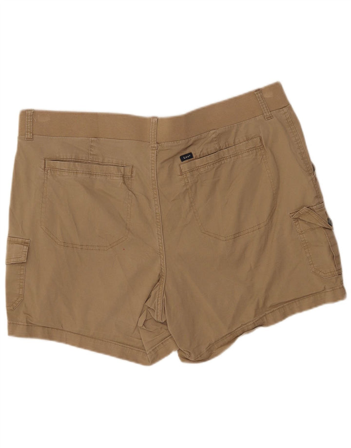 LEE Womens Cargo Shorts US 20 3XL W40 Beige Cotton