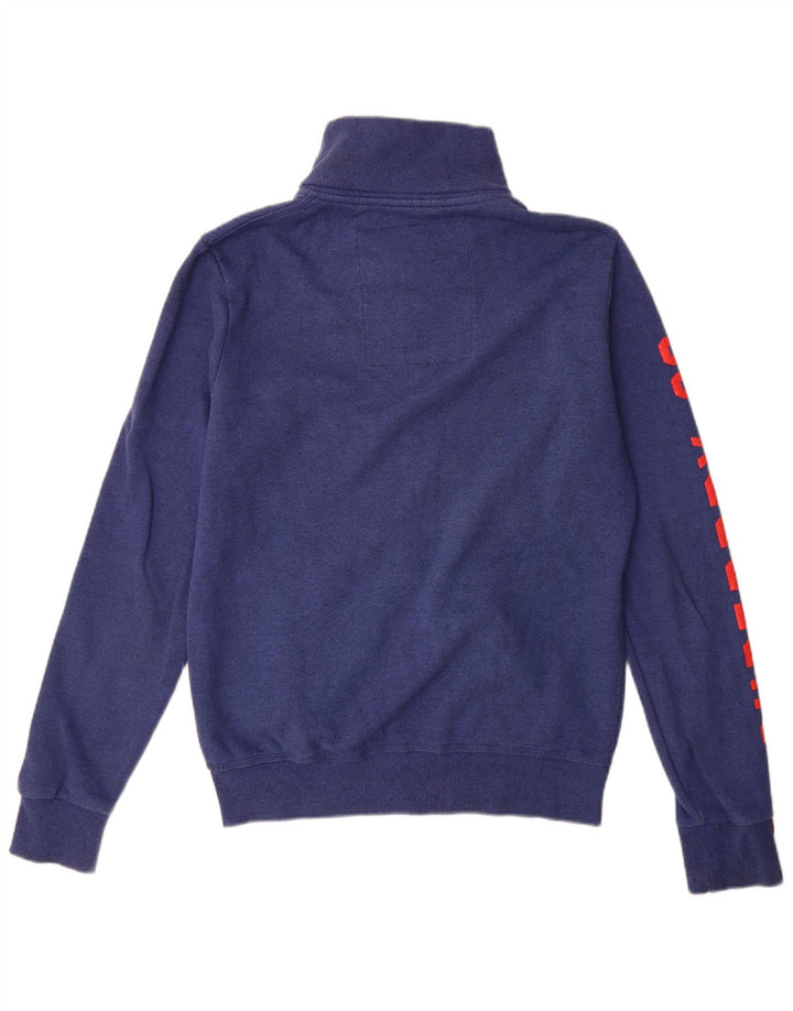 Superdry Mens Graphic Tracksuit Top Jacket Medium Navy Blue Cotton
