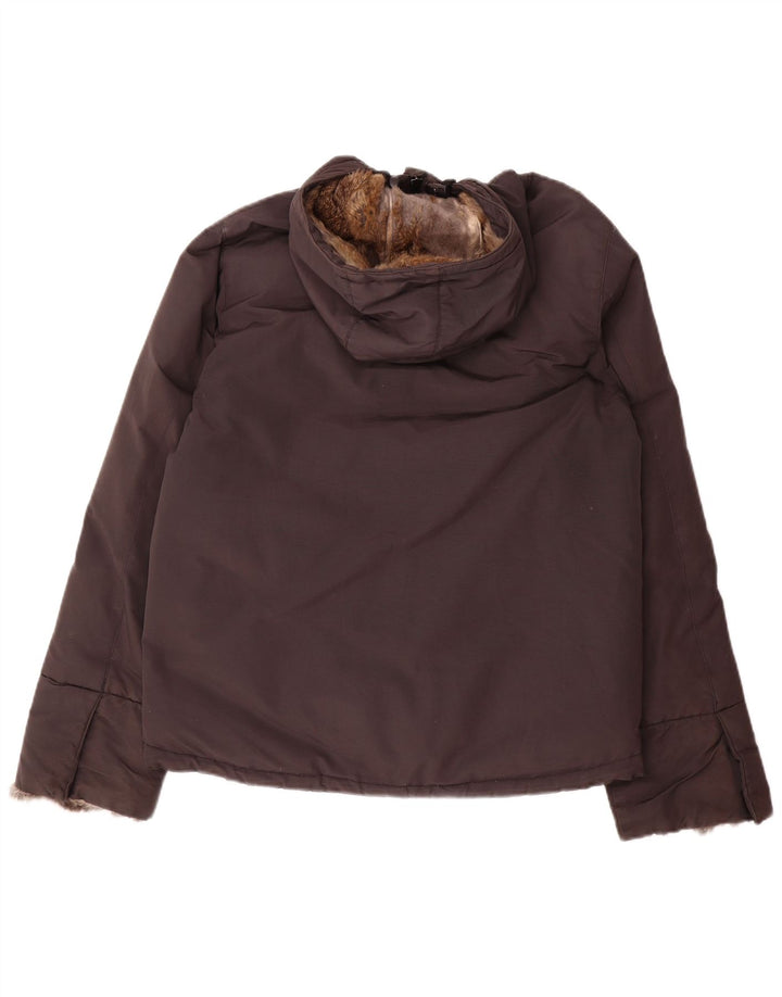 Woolrich Wattierte Damenjacke mit Kapuze, UK 16, Größe L, Braun