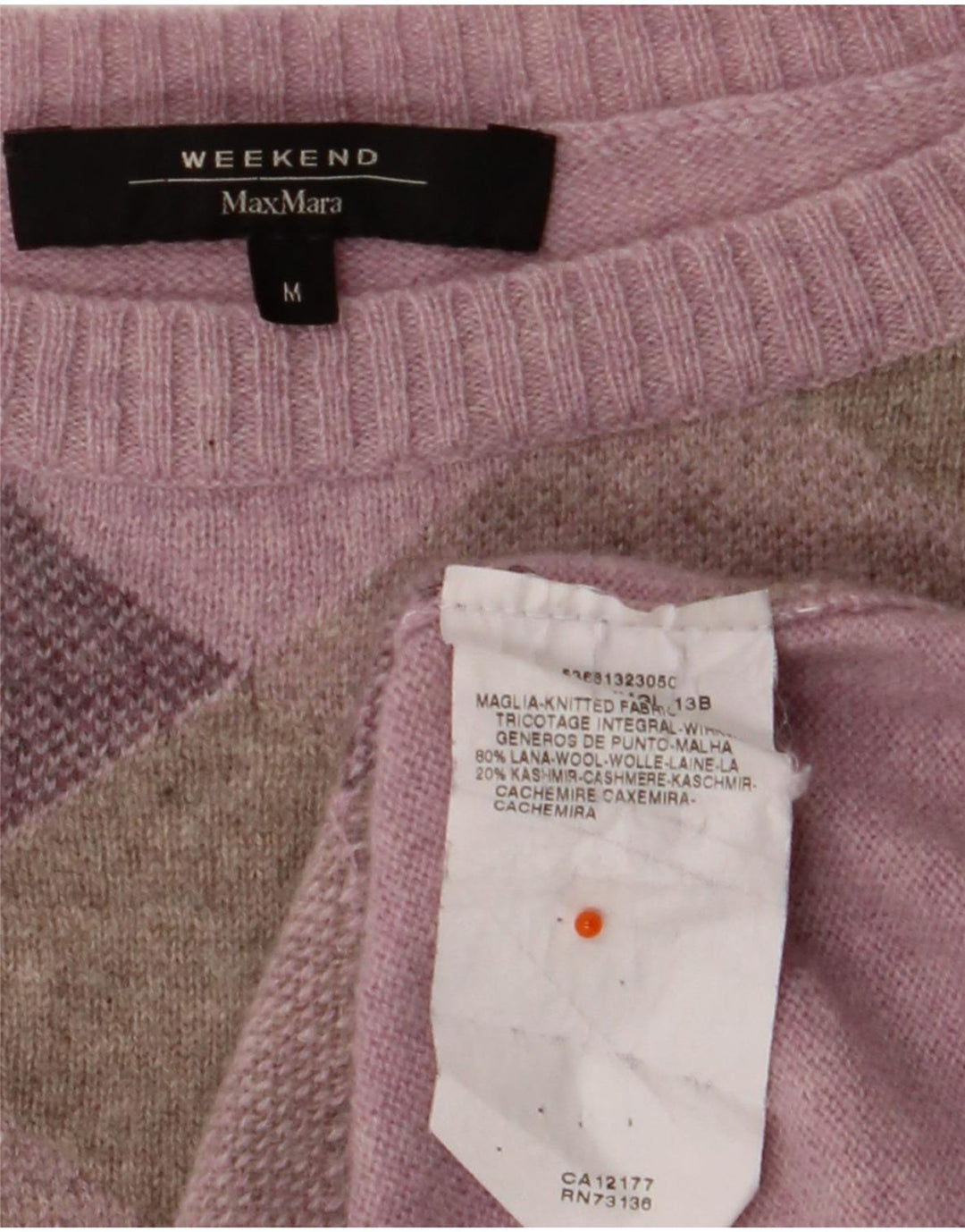 Maglione maglione con scollo a barca da fine settimana da donna Max Mara UK 12 medio viola a quadri