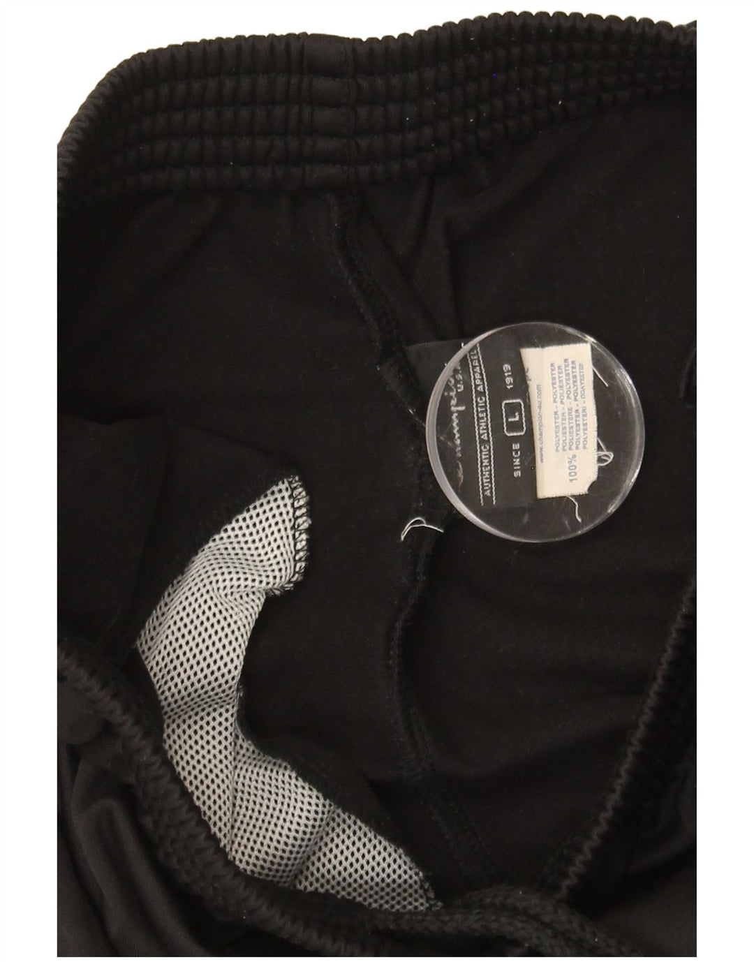 CHAMPION Womens Tracksuit Trousers UK 14 Large  Black Polyester