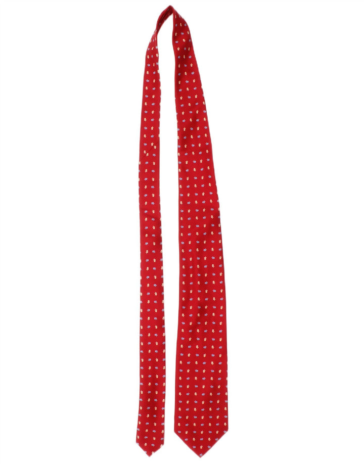 E.Marinella Mens Tie One Size Red Floral Silk
