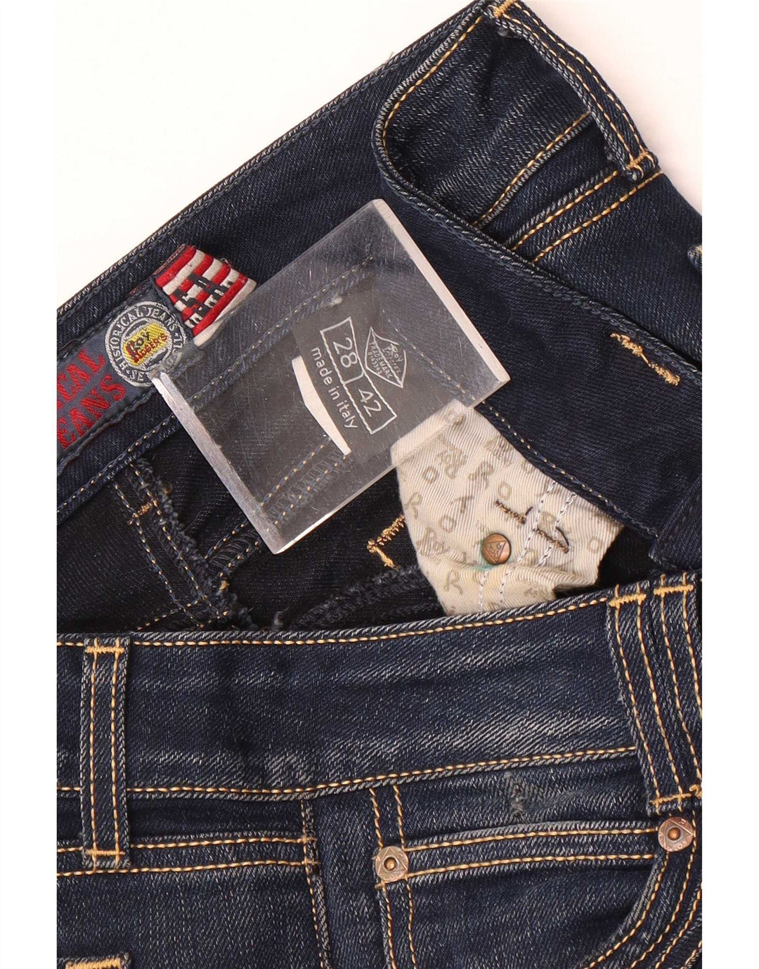 Roy Rogers Jean slim pour femme IT 42 Medium W28 L28 Bleu