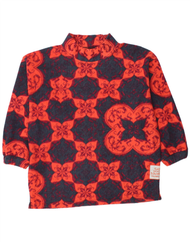S.Oliver Mens Fleece Jumper XL Navy Blue Floral Polyester