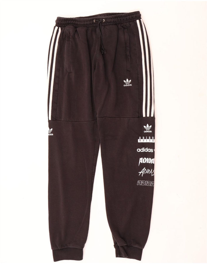 Pantaloni da tuta grafica da uomo Adidas Joggers medio poliestere nero