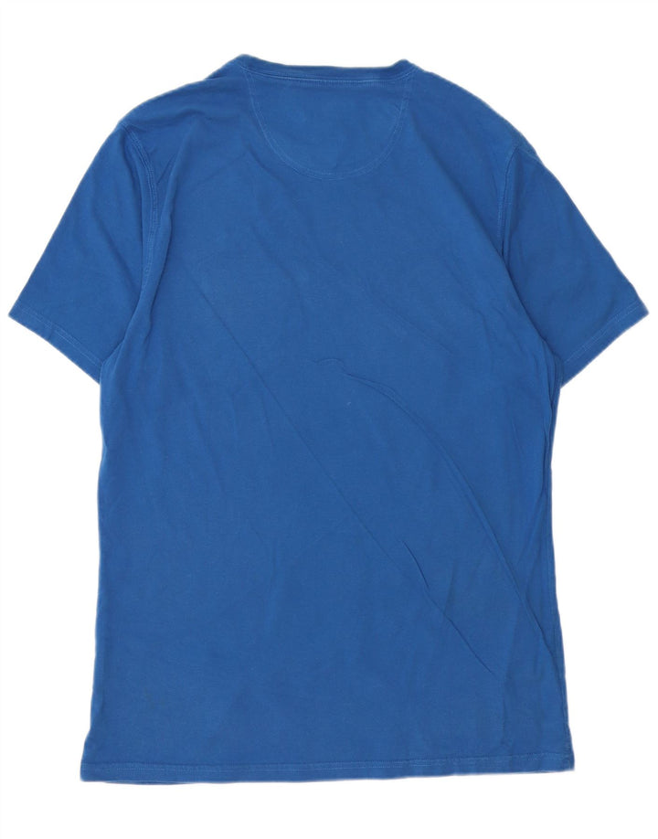 BARBOUR Mens Tailored Fit T-Shirt Top Large Blue Cotton