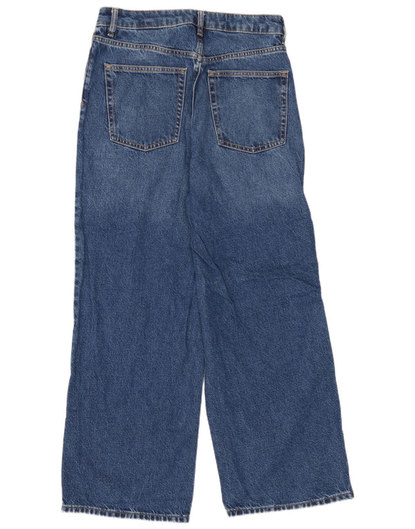 Marks & Spencer Γυναικεία φαρδιά τζιν UK 12 Medium W30 L28 Blue Cotton