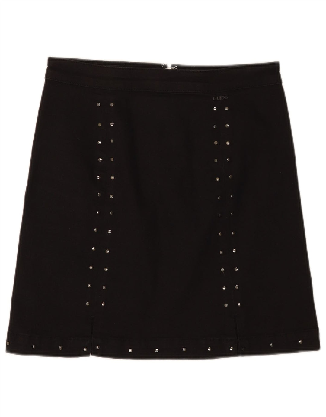 Guess Womens Mini Skirt W29 Medium Black Spotted Cotton