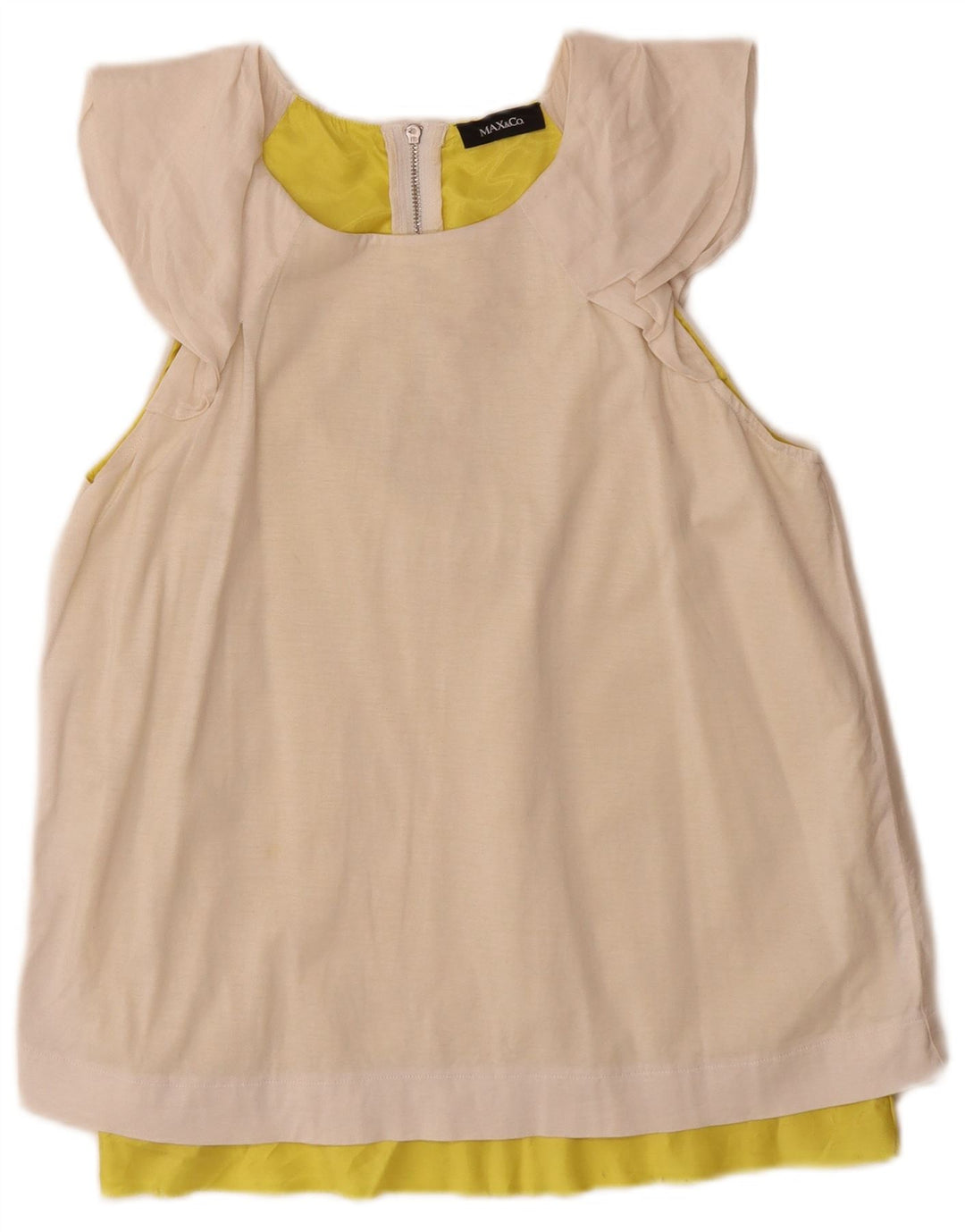 Max&Co. Womens Blouse Top UK 12 Medium Off White