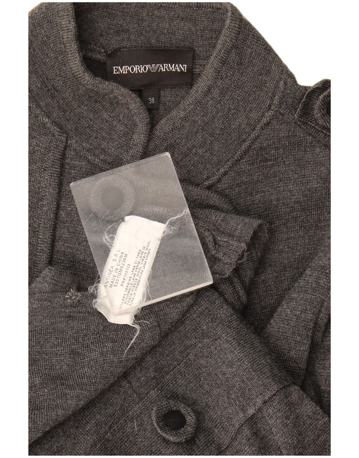 Zweireihiger Cardigan für Damen von Armani IT 38 XS Graue Wolle