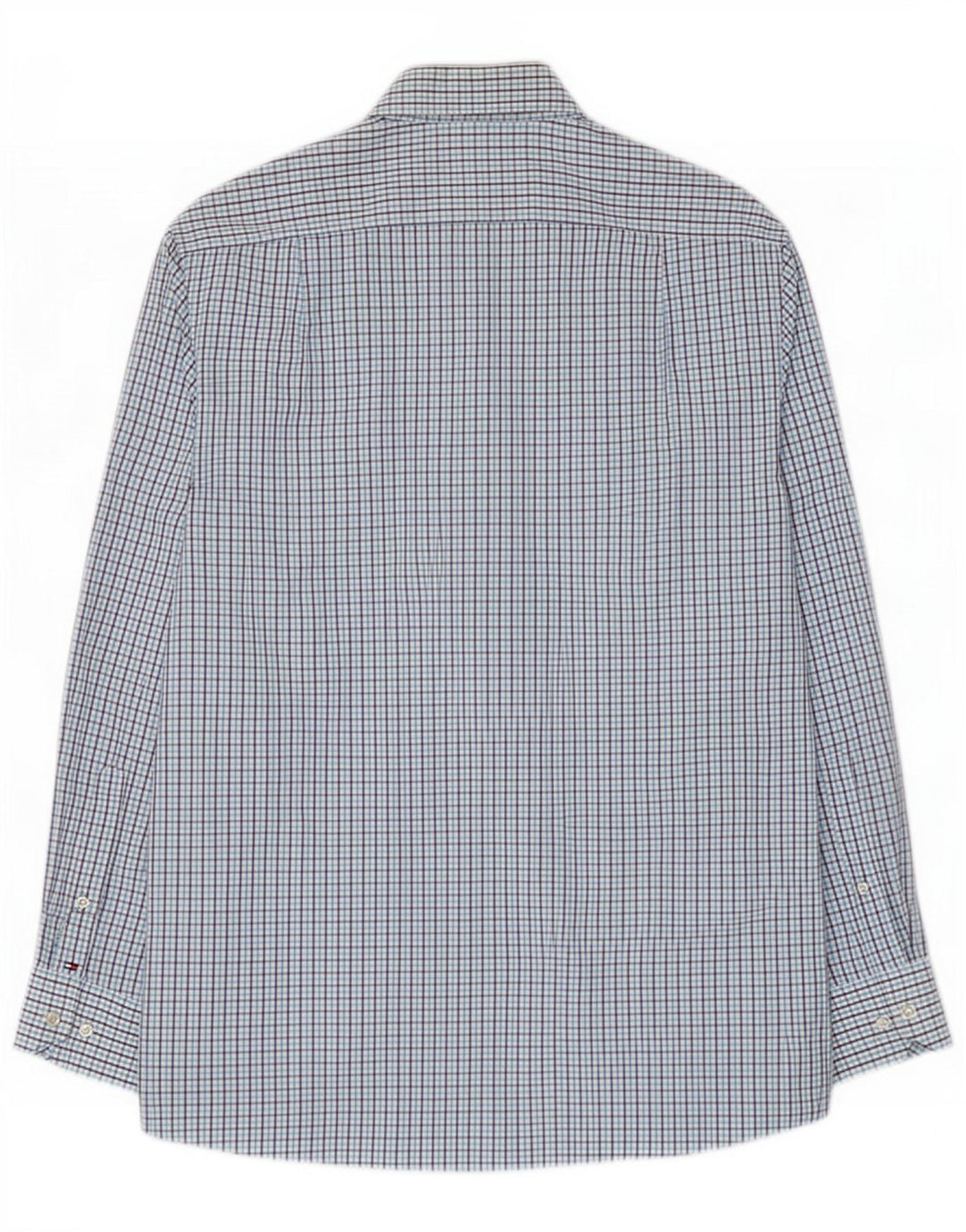 Tommy Hilfiger Chemise homme Taille 15 Coton à carreaux bleu moyen